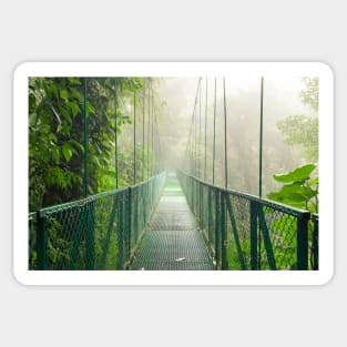 Suspension bridge in rainforest Sticker